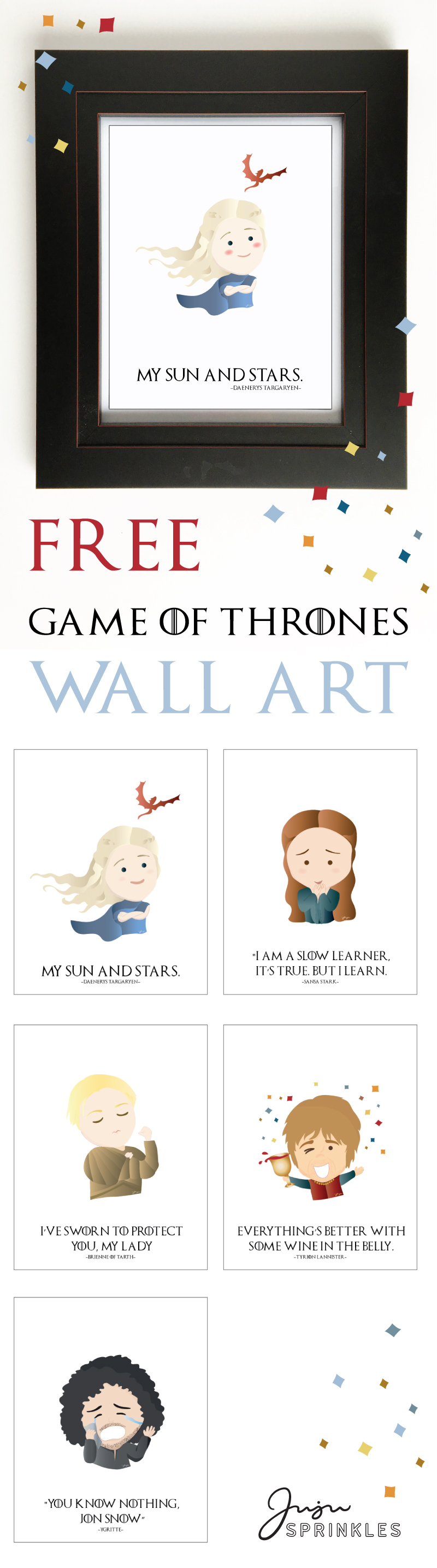 Game of Thrones Free Printable - Juju Sprinkles