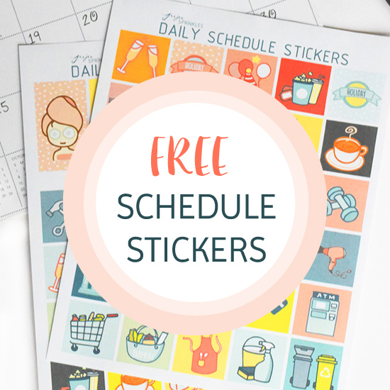 Add joy to your schedule free schedule stickers juju sprinkles