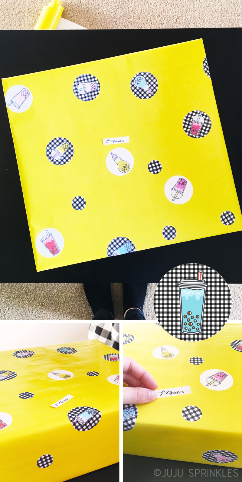FREE Bubble Tea Stickers Printable - Juju Sprinkles
